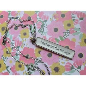 See It Through pendant necklace made with Husband Material book pages